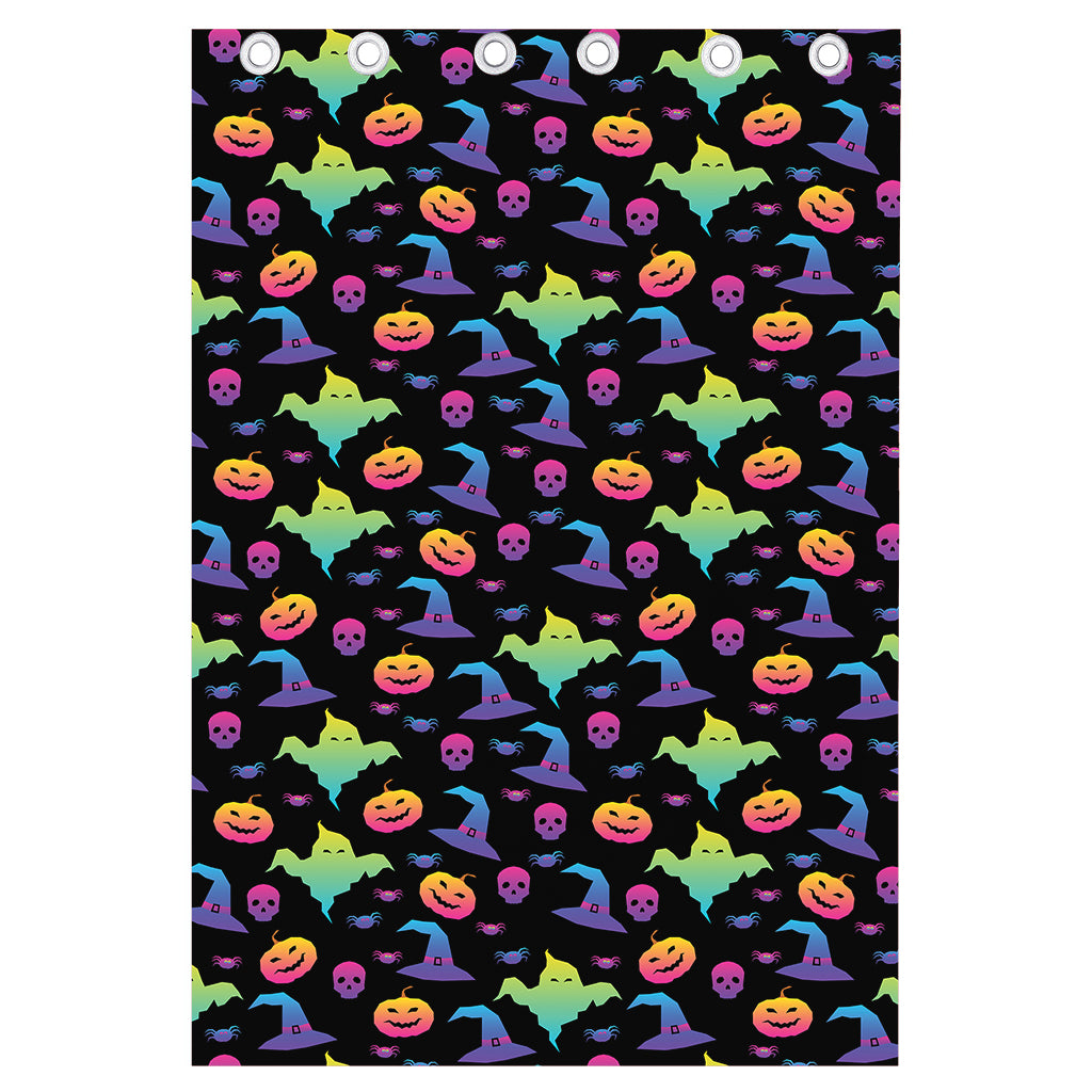 Colorful Halloween Party Pattern Print Curtain