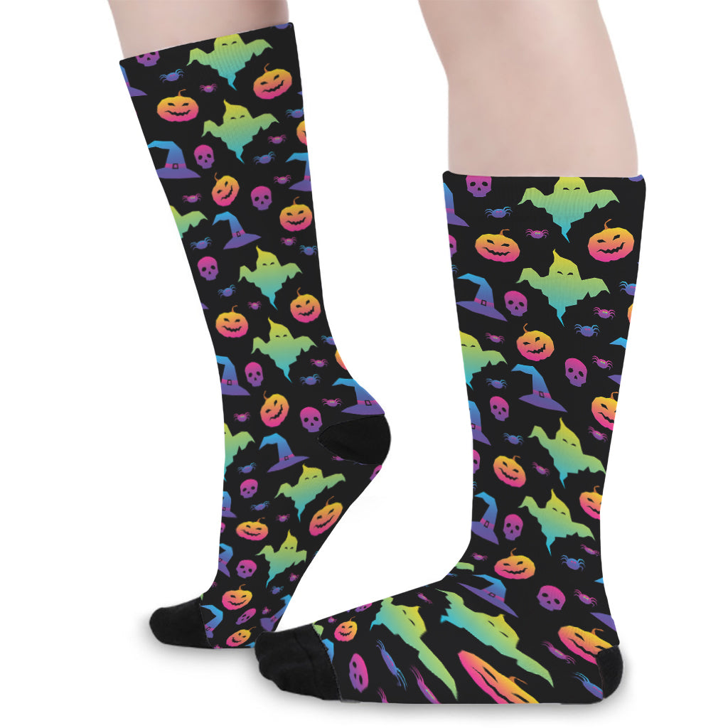 Colorful Halloween Party Pattern Print Long Socks