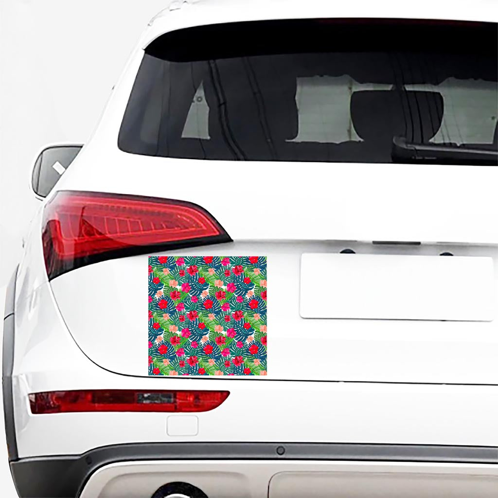 Colorful Hawaii Floral Pattern Print Car Sticker