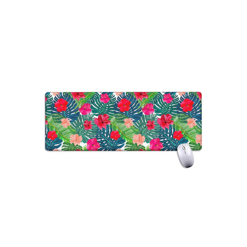 Colorful Hawaii Floral Pattern Print Extended Mouse Pad