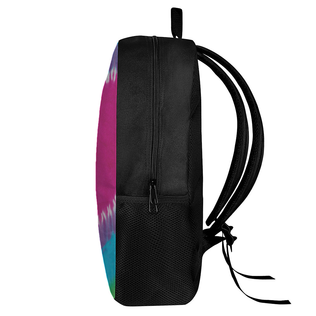 Colorful Heart Tie Dye Print 17 Inch Backpack