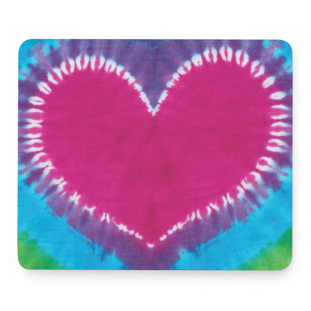 Colorful Heart Tie Dye Print Mouse Pad