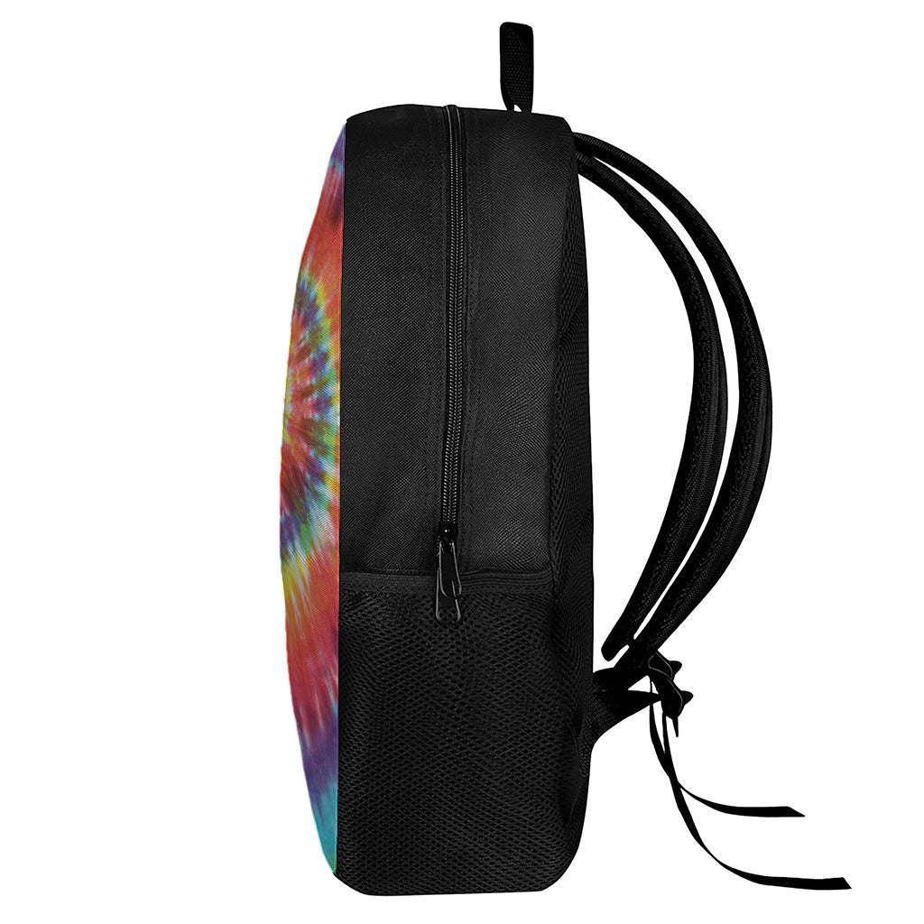 Colorful Hippie Tie Dye Print 17 Inch Backpack