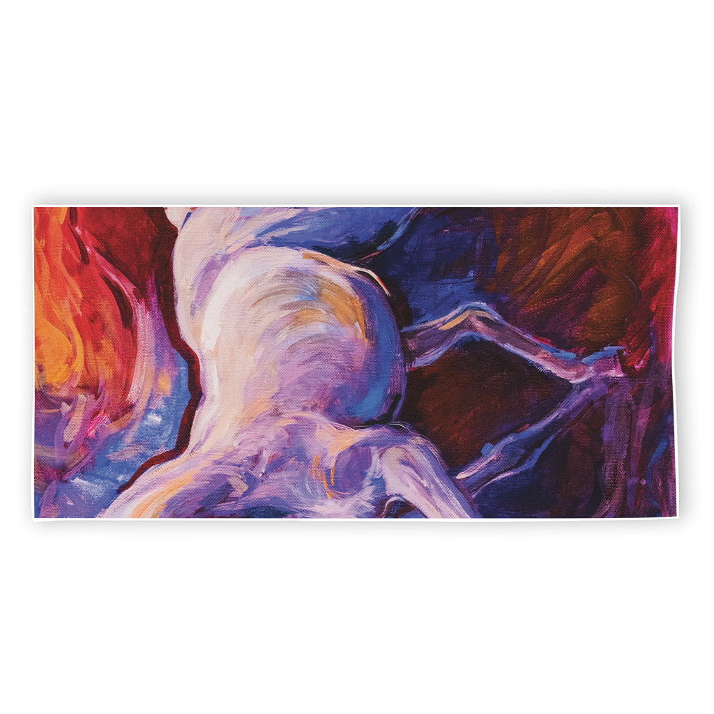 Colorful Horse Portrait Print Beach Towel