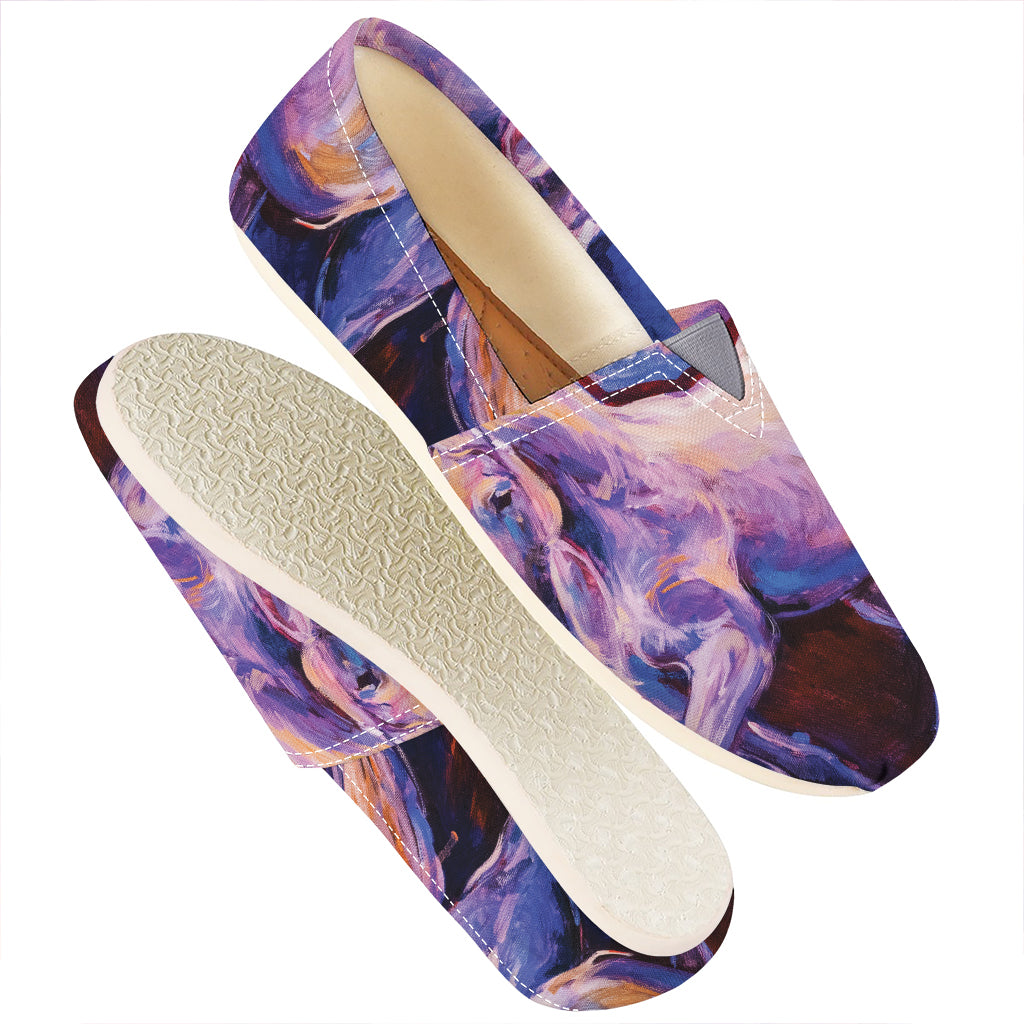 Colorful Horse Portrait Print Casual Shoes