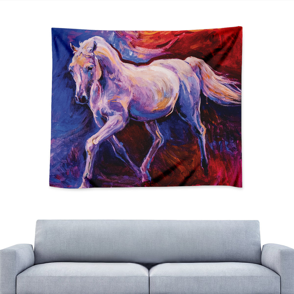 Colorful Horse Portrait Print Tapestry