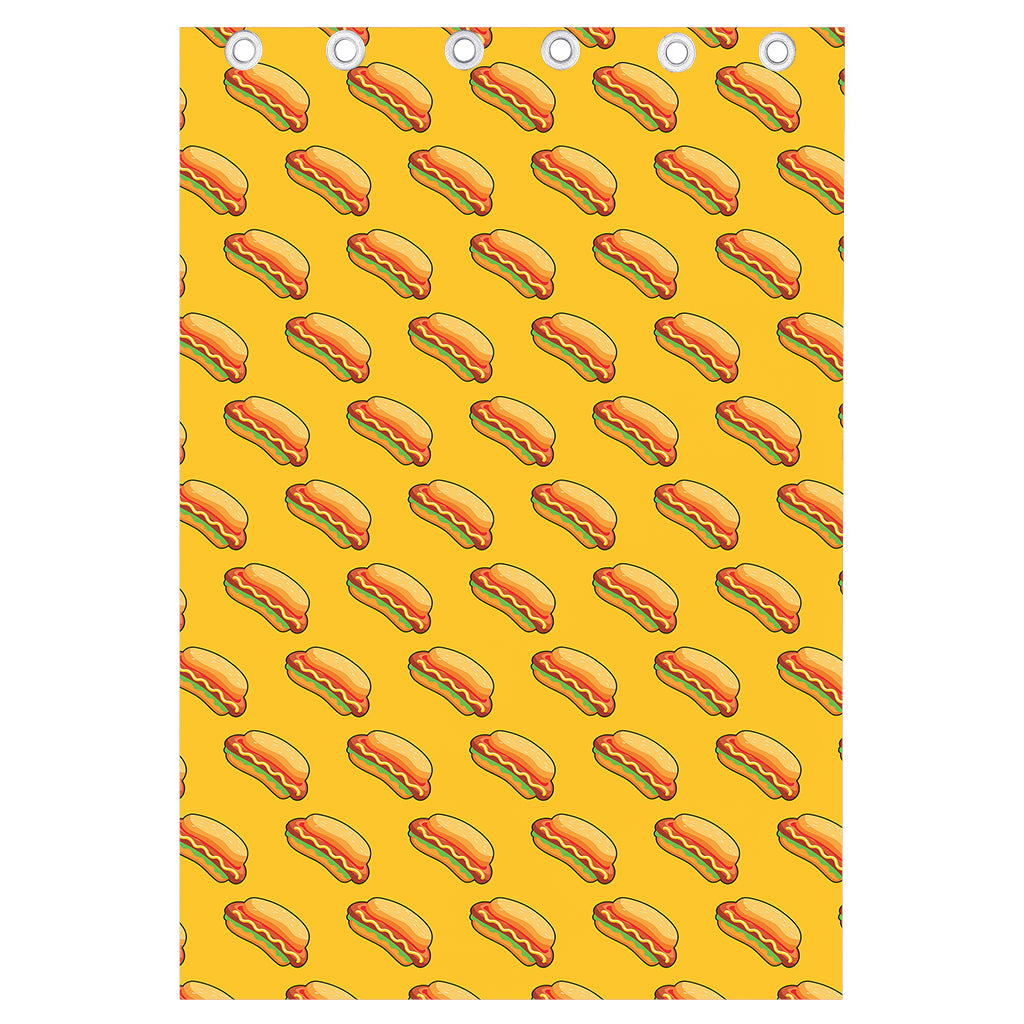 Colorful Hot Dog Pattern Print Curtain
