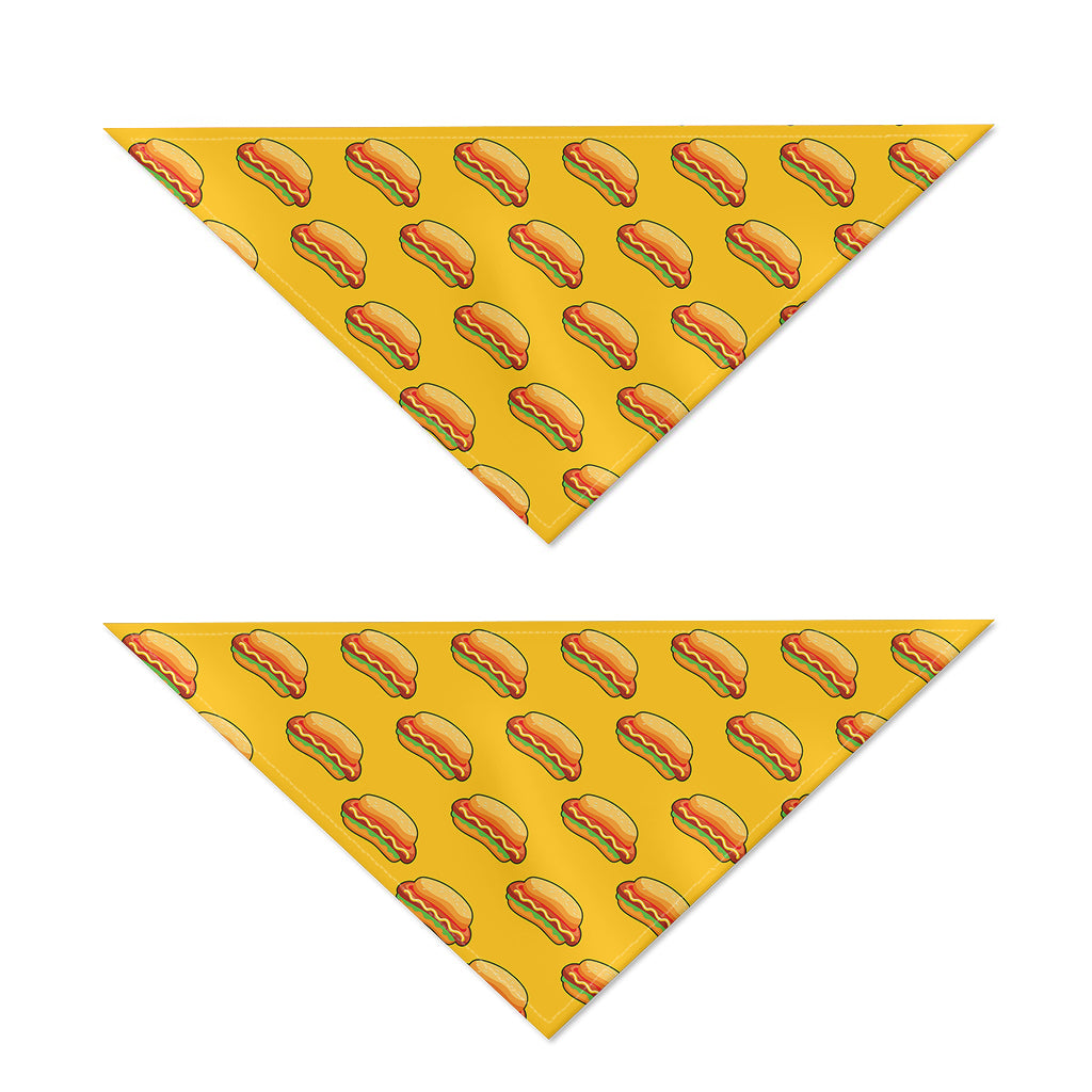 Colorful Hot Dog Pattern Print Dog Bandana
