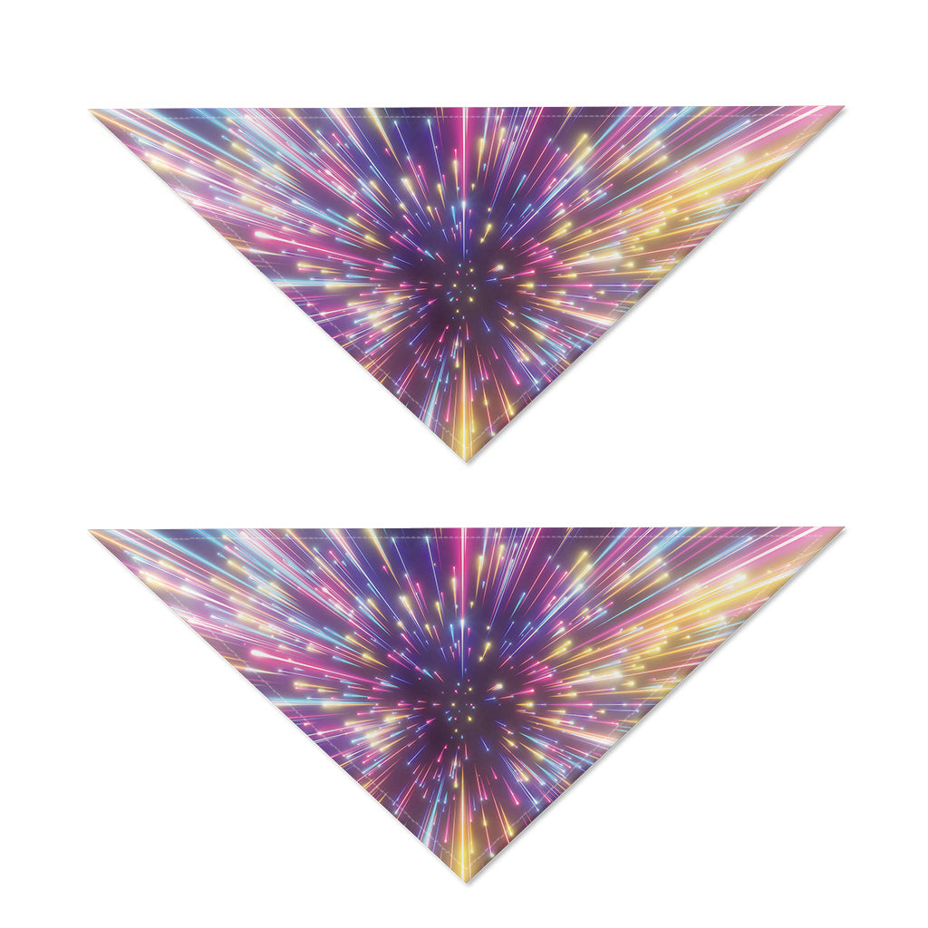 Colorful Hyperspace Print Dog Bandana