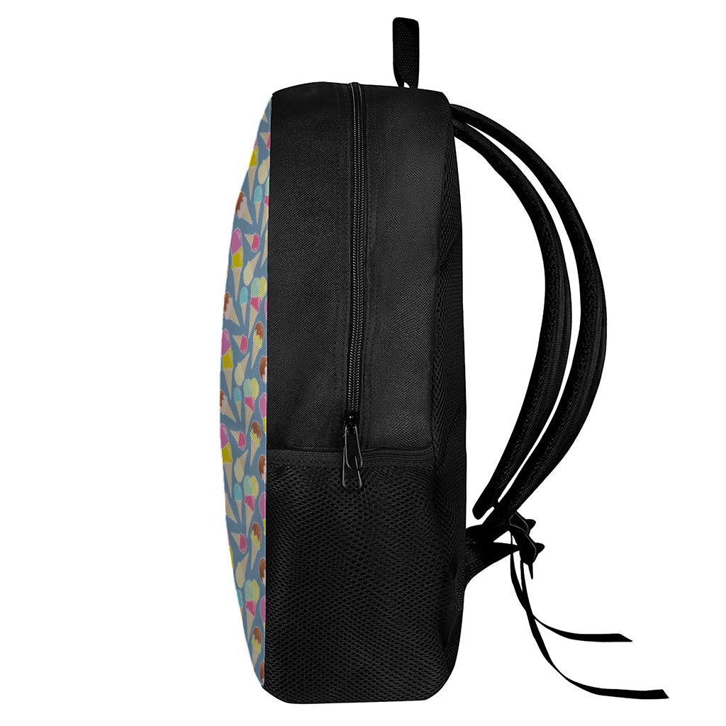 Colorful Ice Cream Pattern Print 17 Inch Backpack