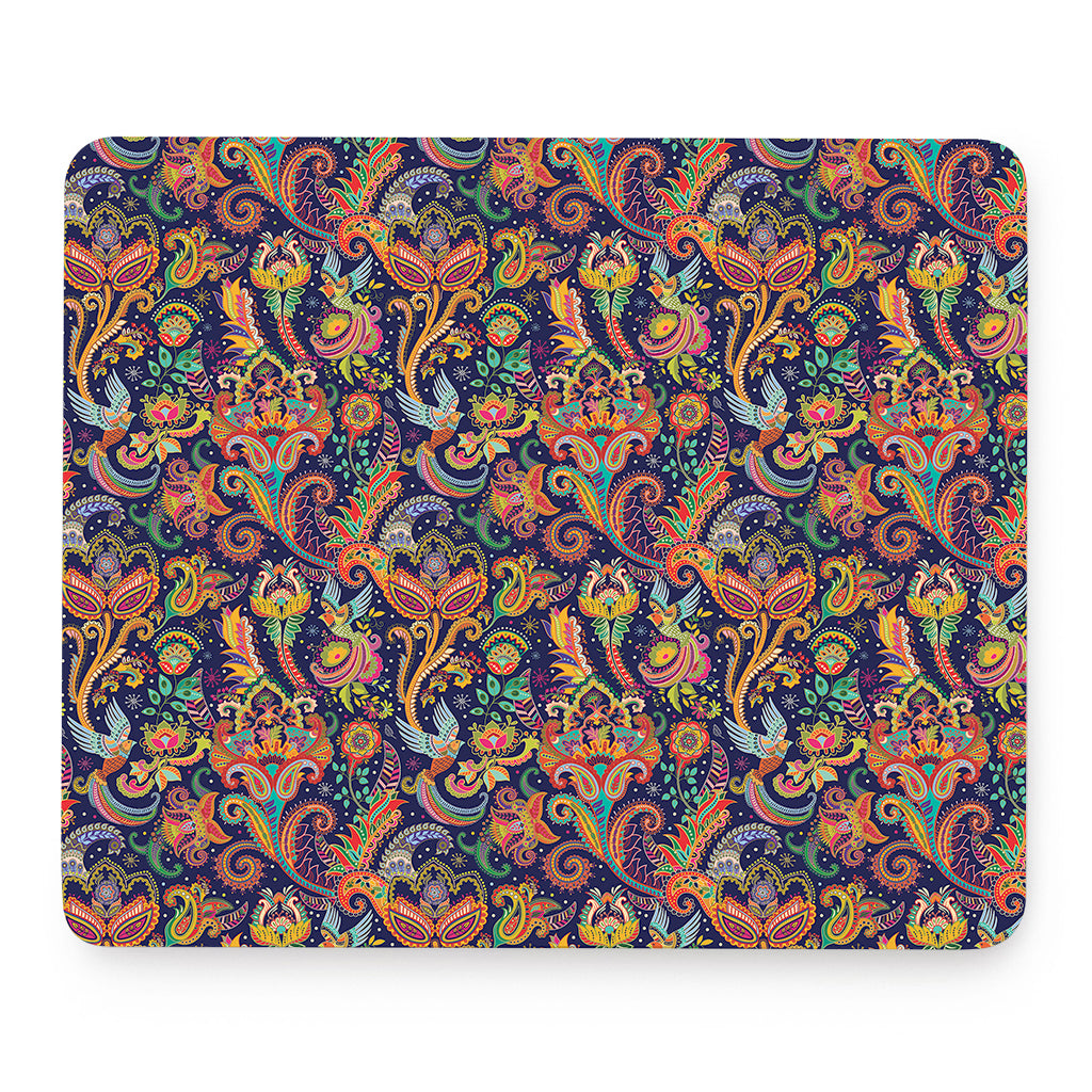 Colorful Indian Paisley Pattern Print Mouse Pad