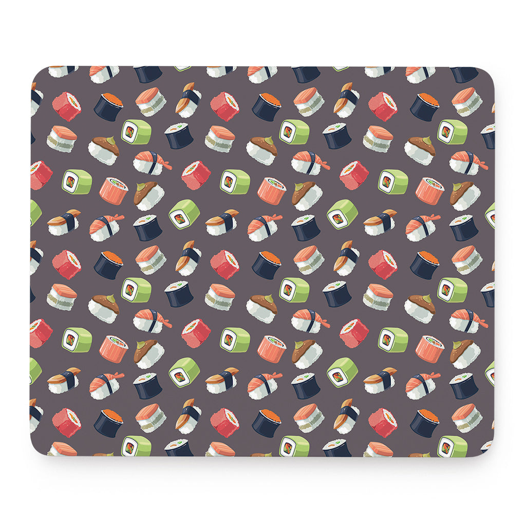 Colorful Japanese Sushi Pattern Print Mouse Pad