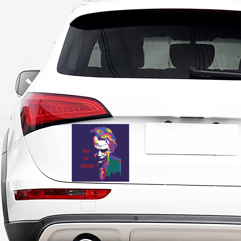 Colorful Joker Why So Serious Print Car Sticker