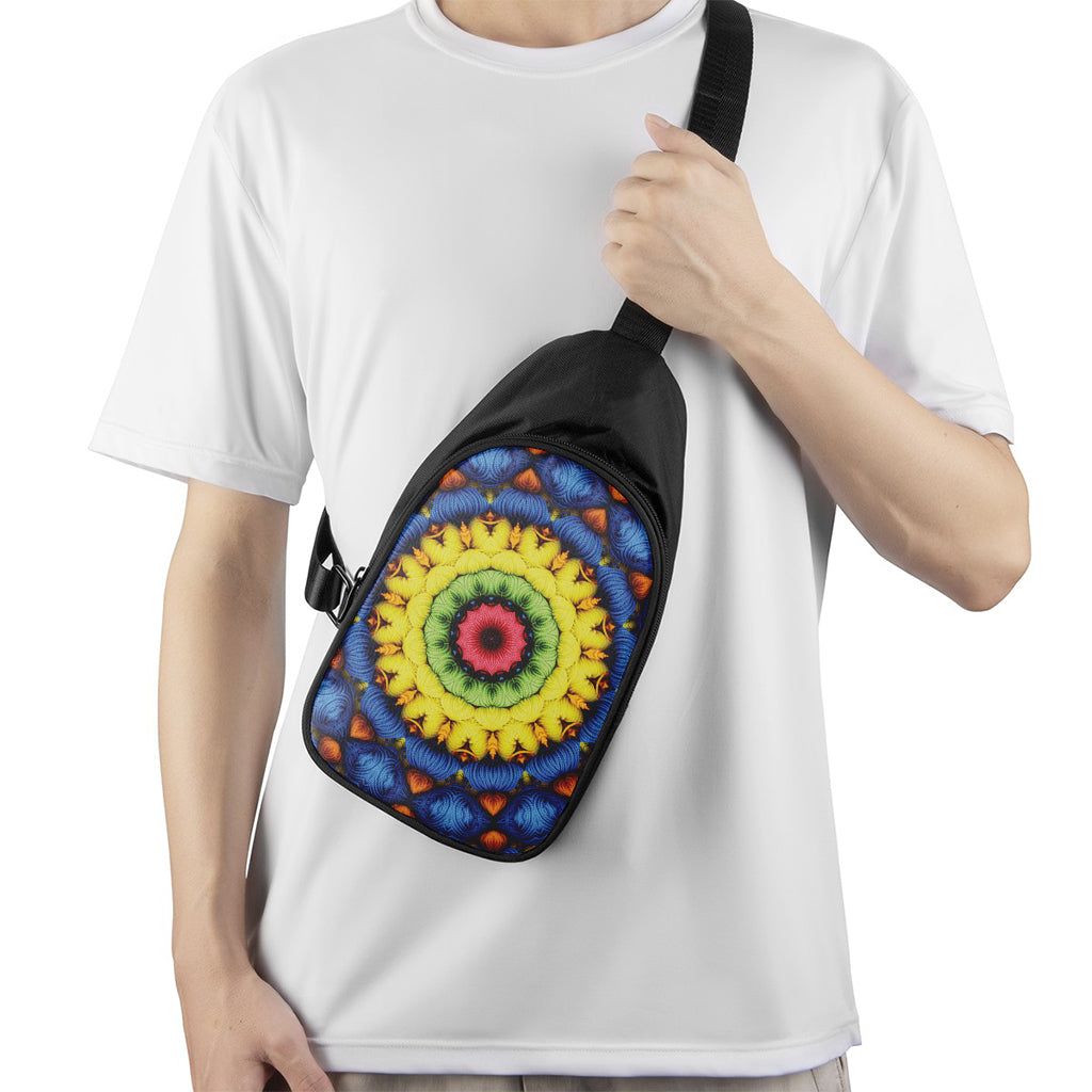 Colorful Kaleidoscope Print Chest Bag