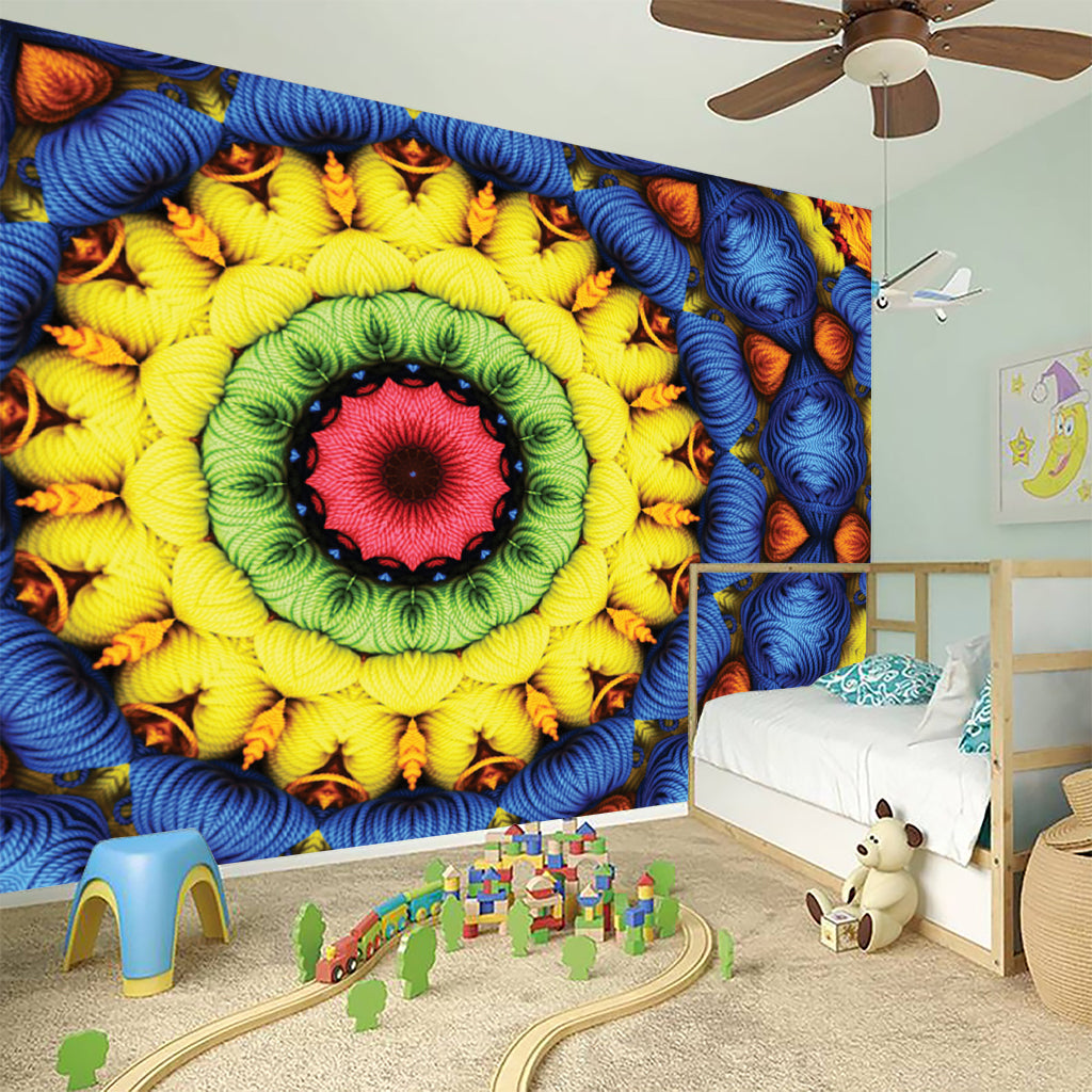 Colorful Kaleidoscope Print Wall Sticker