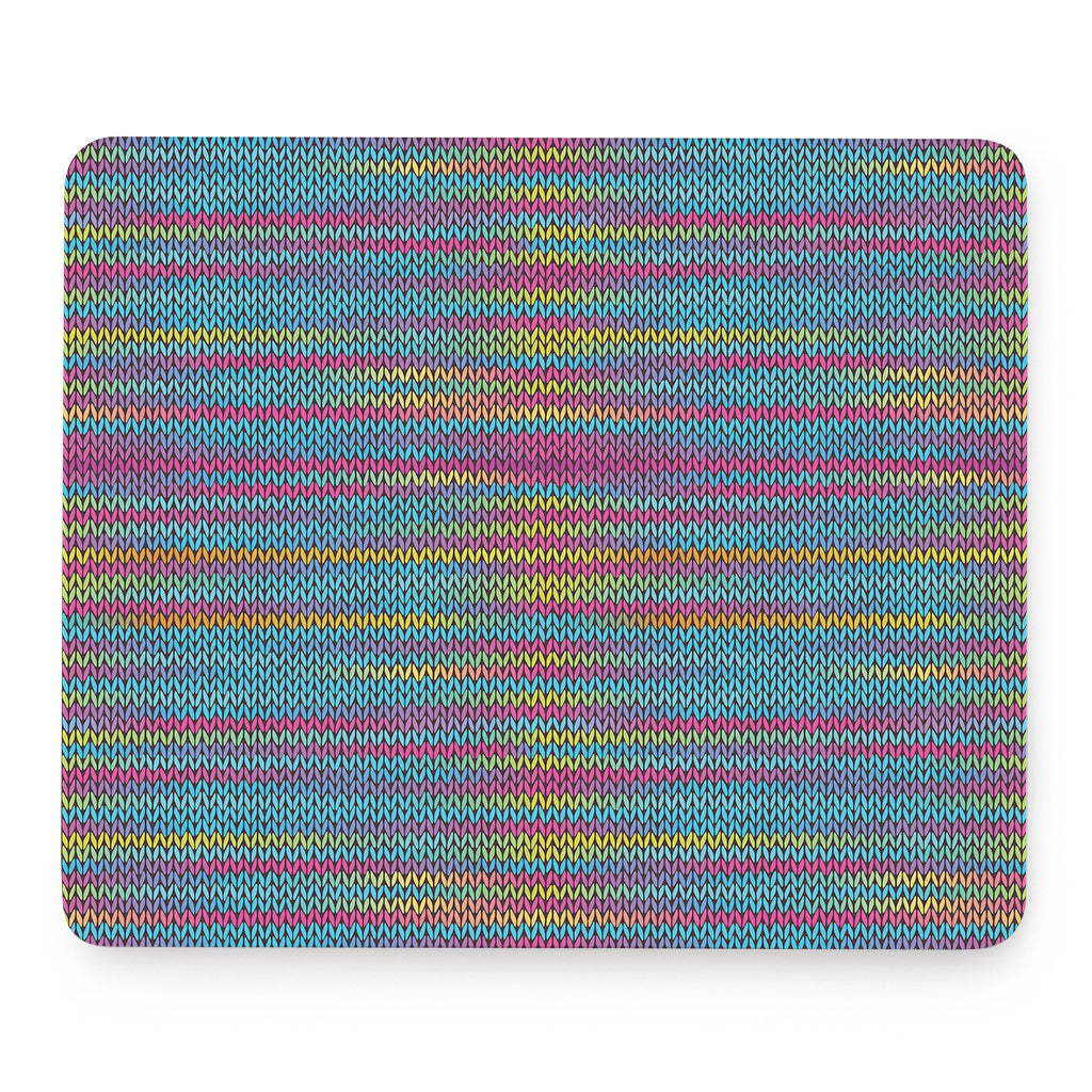 Colorful Knitted Pattern Print Mouse Pad