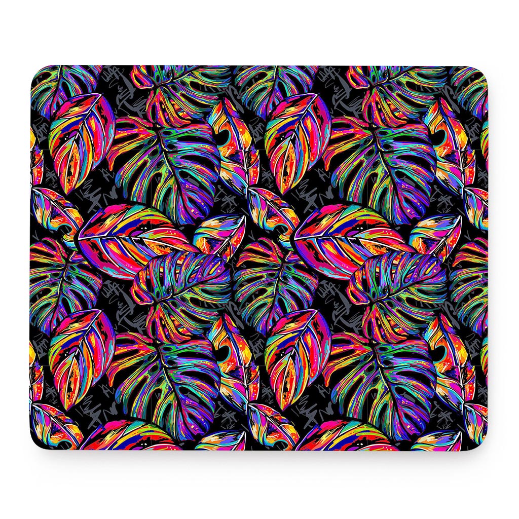 Colorful Leaf Tropical Pattern Print Mouse Pad