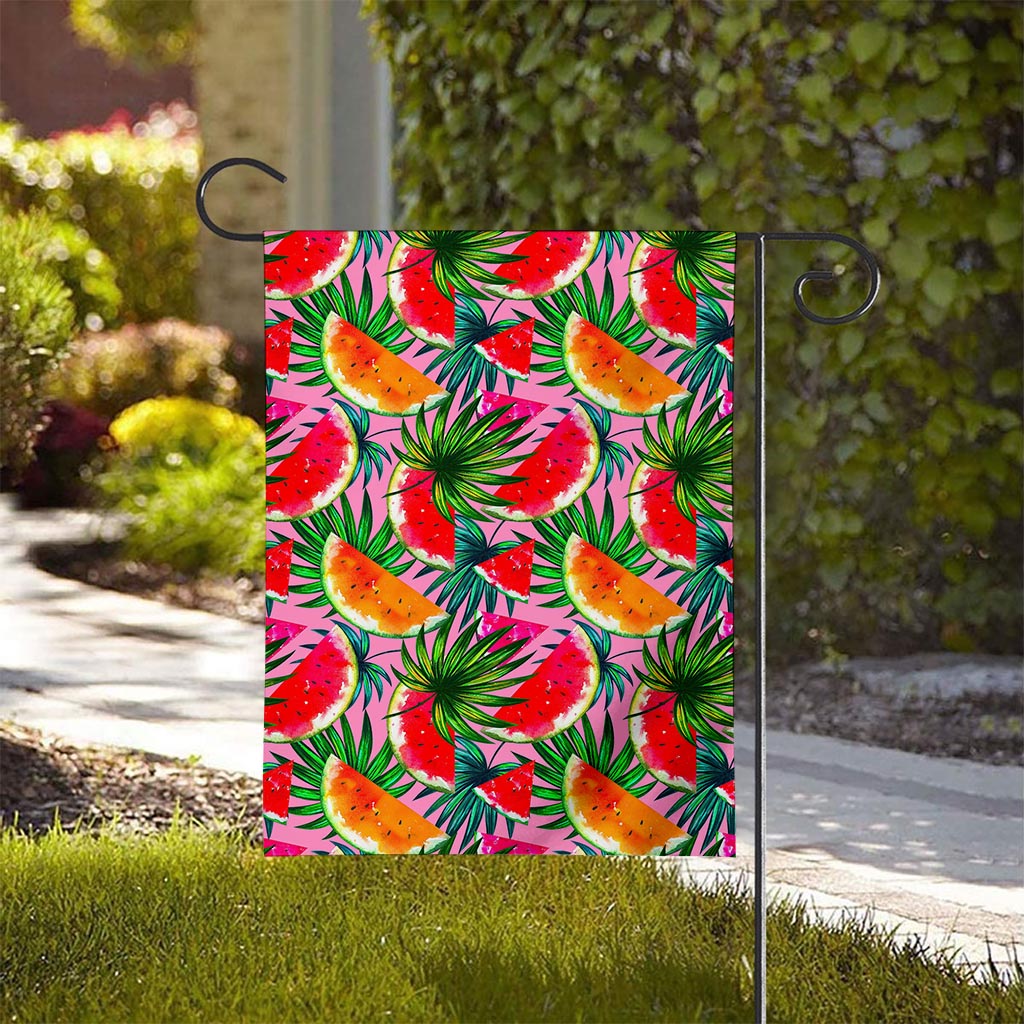 Colorful Leaf Watermelon Pattern Print House Flag