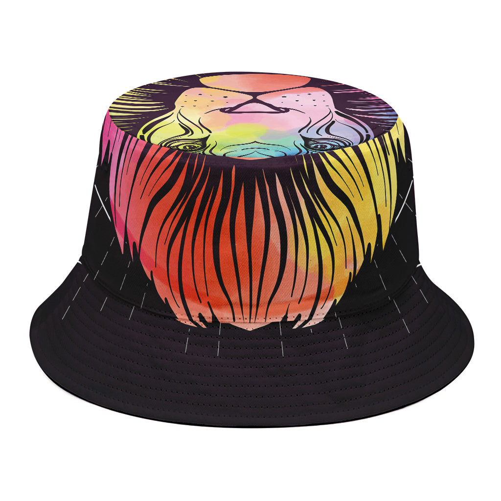 Colorful Leo Sign Print Bucket Hat