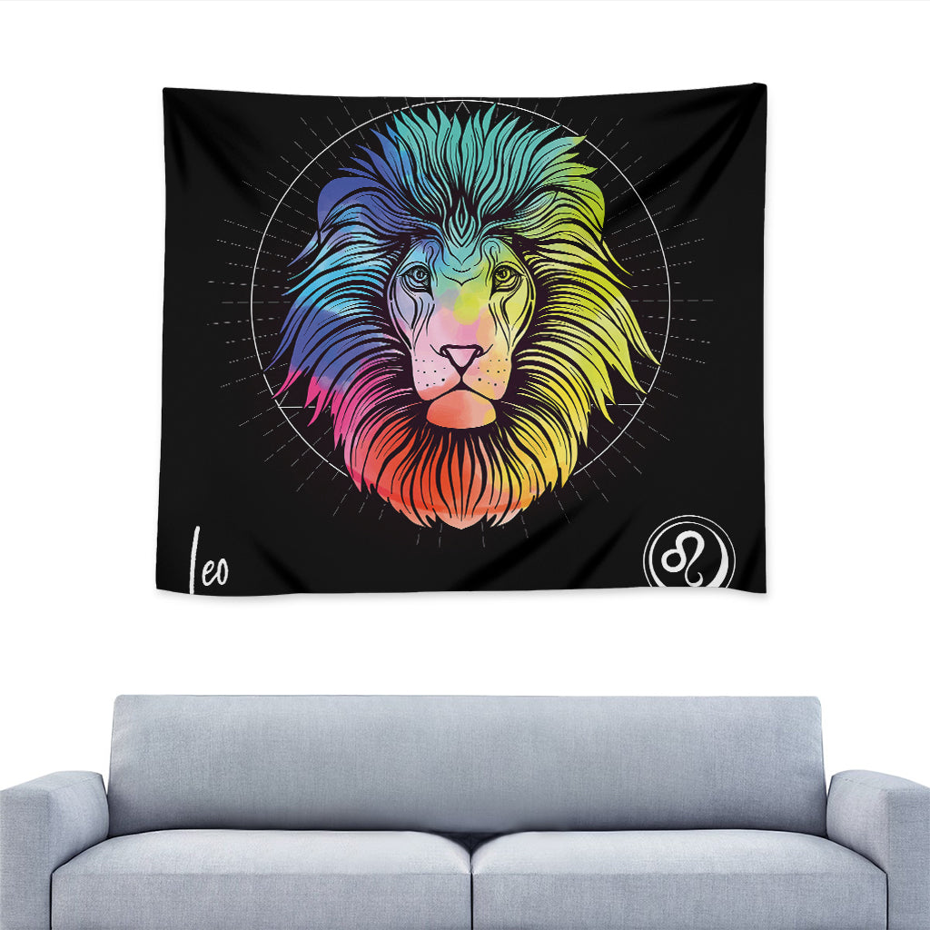 Colorful Leo Sign Print Tapestry
