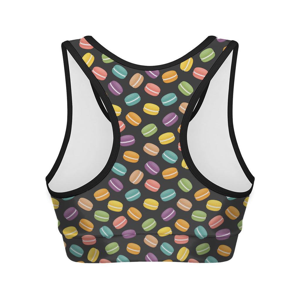 Colorful Macaron Pattern Print Women's Sports Bra
