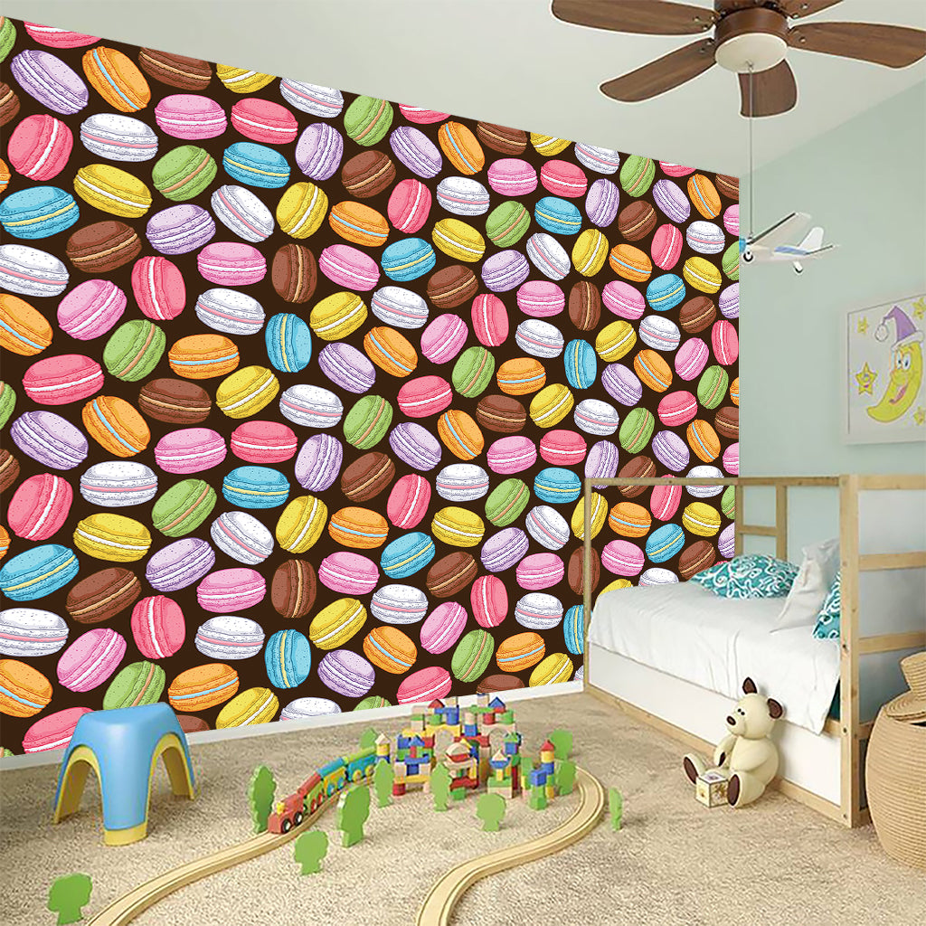 Colorful Macarons Pattern Print Wall Sticker