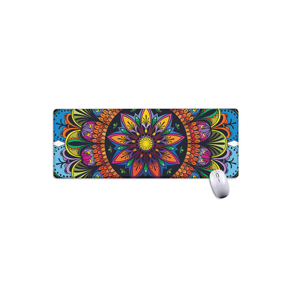 Colorful Mandala Print Extended Mouse Pad