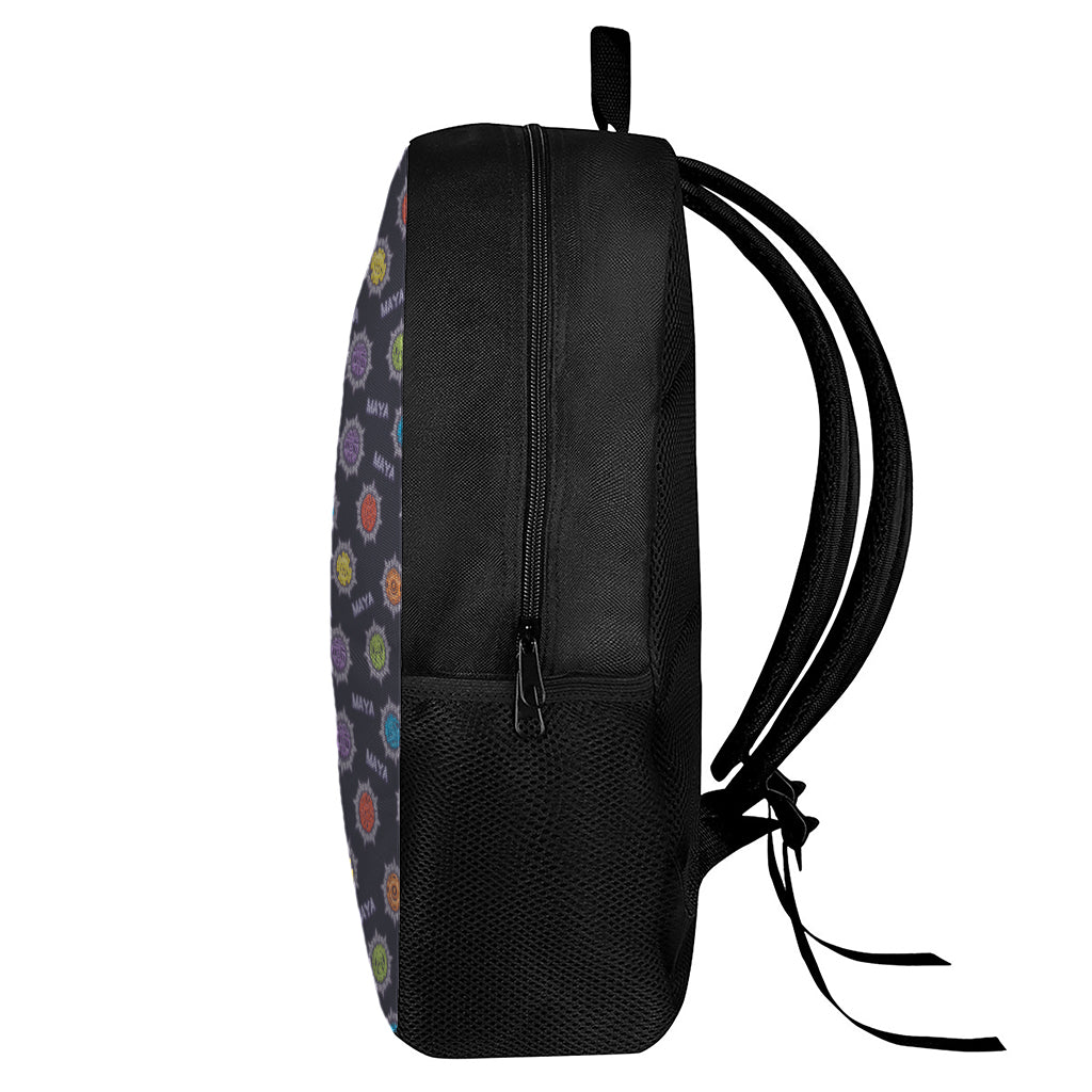 Colorful Maya Pattern Print 17 Inch Backpack