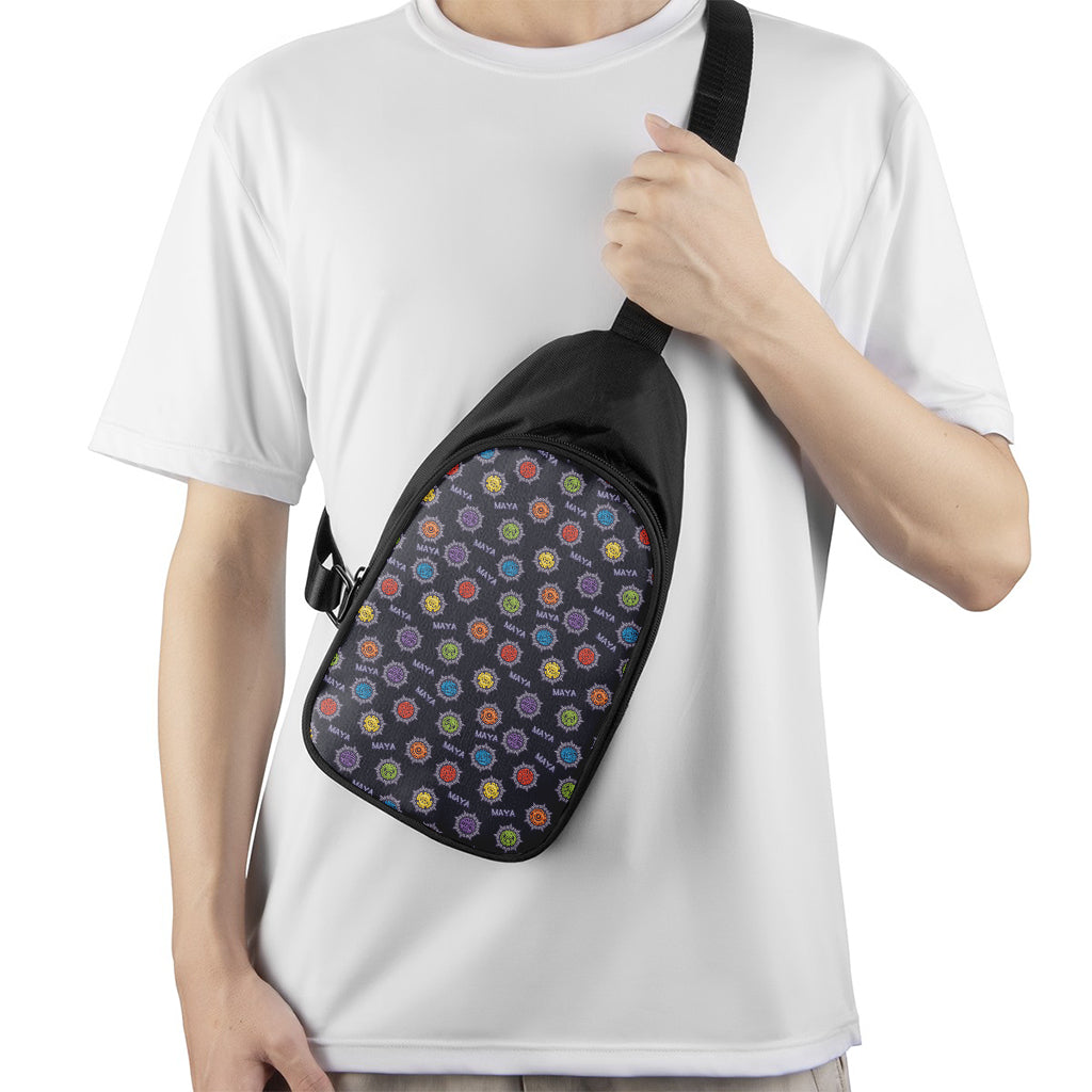Colorful Maya Pattern Print Chest Bag
