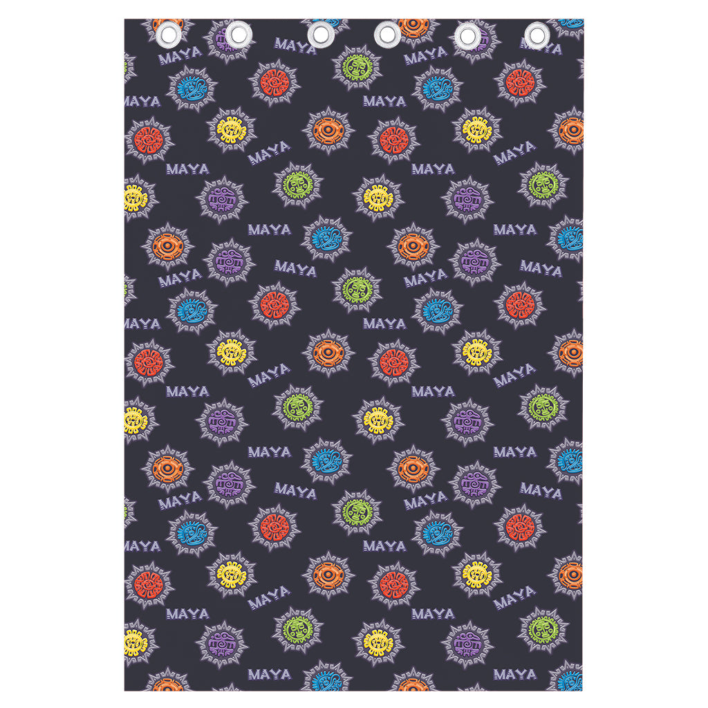 Colorful Maya Pattern Print Curtain