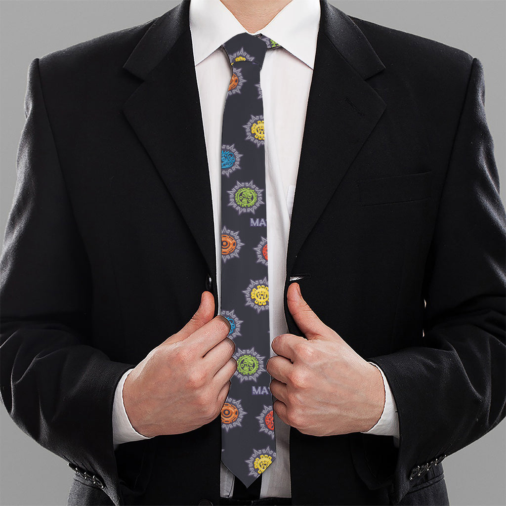 Colorful Maya Pattern Print Necktie