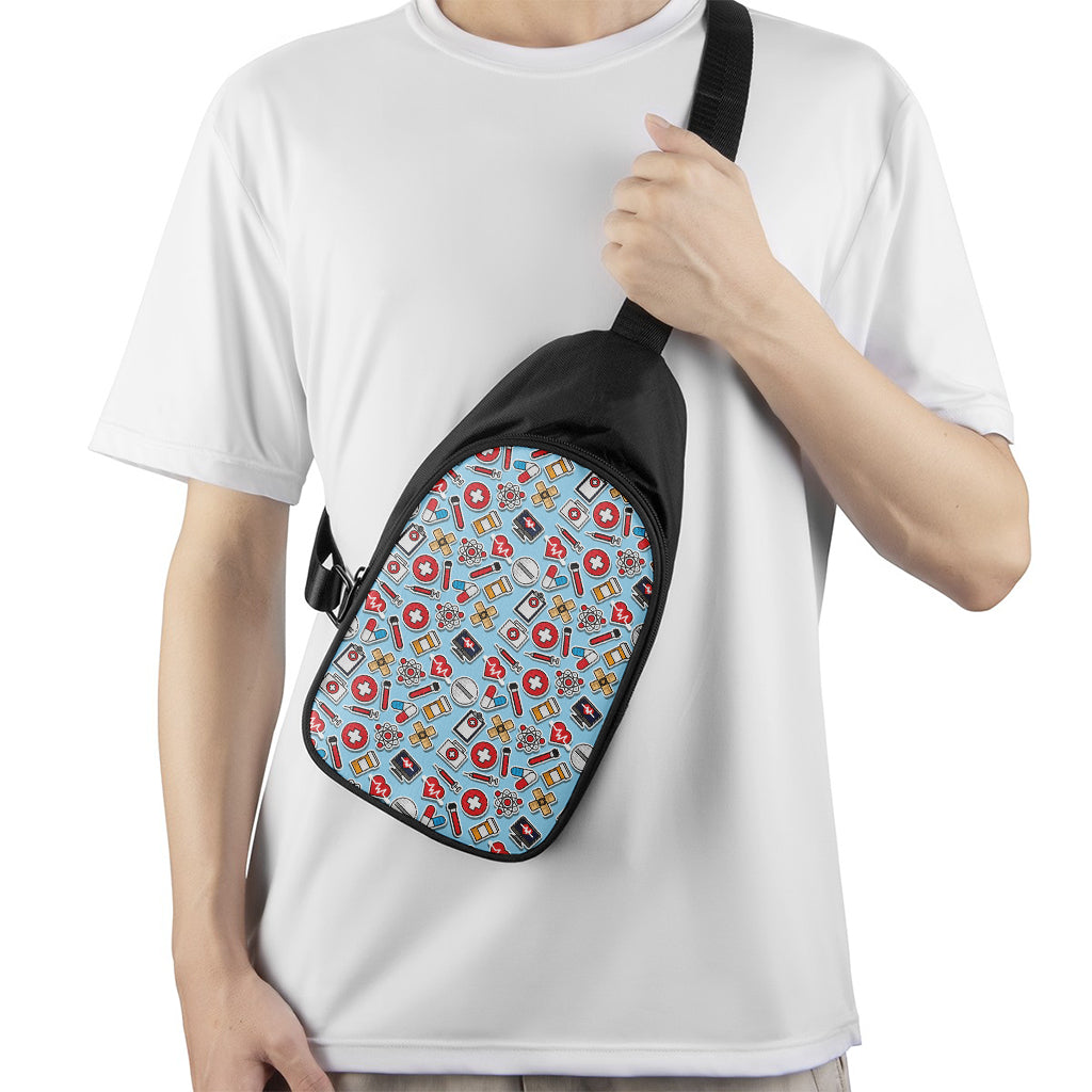 Colorful Medical Pattern Print Chest Bag