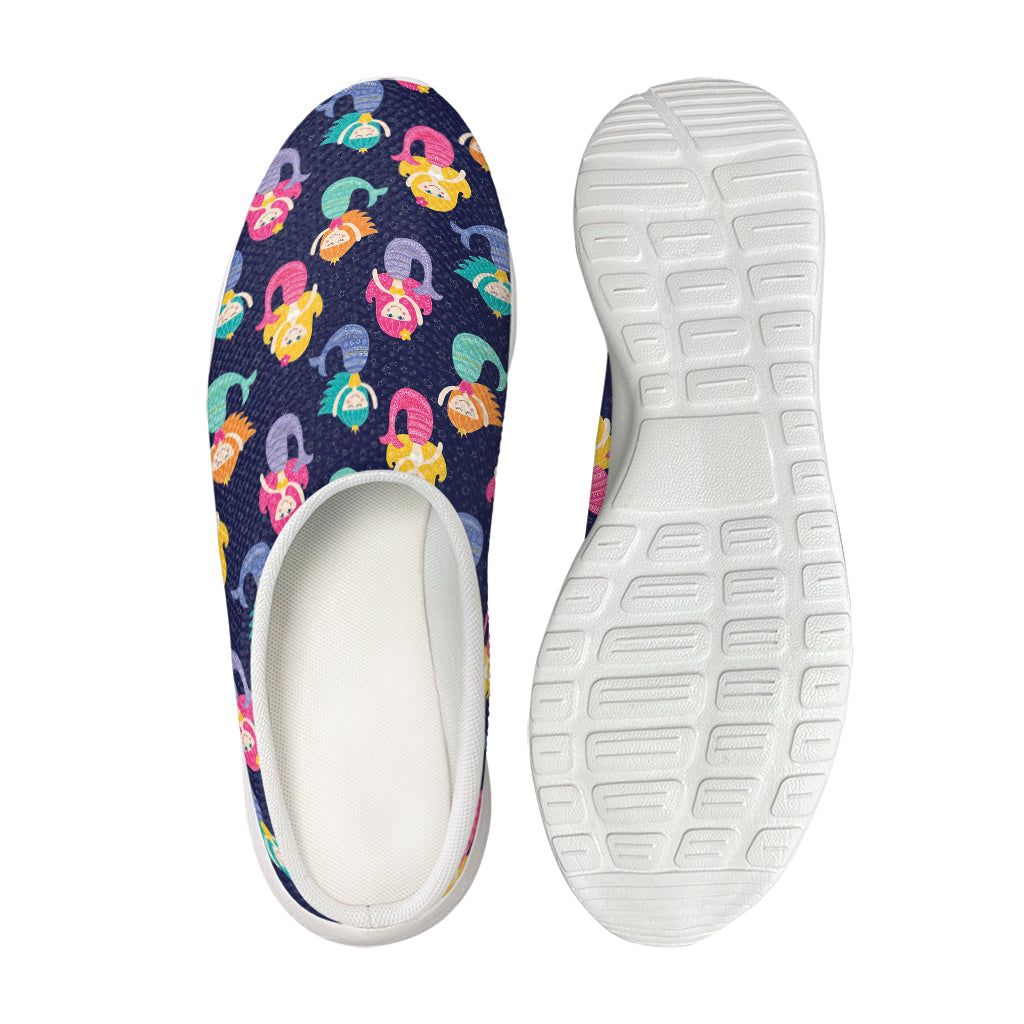 Colorful Mermaid Pattern Print Mesh Casual Shoes