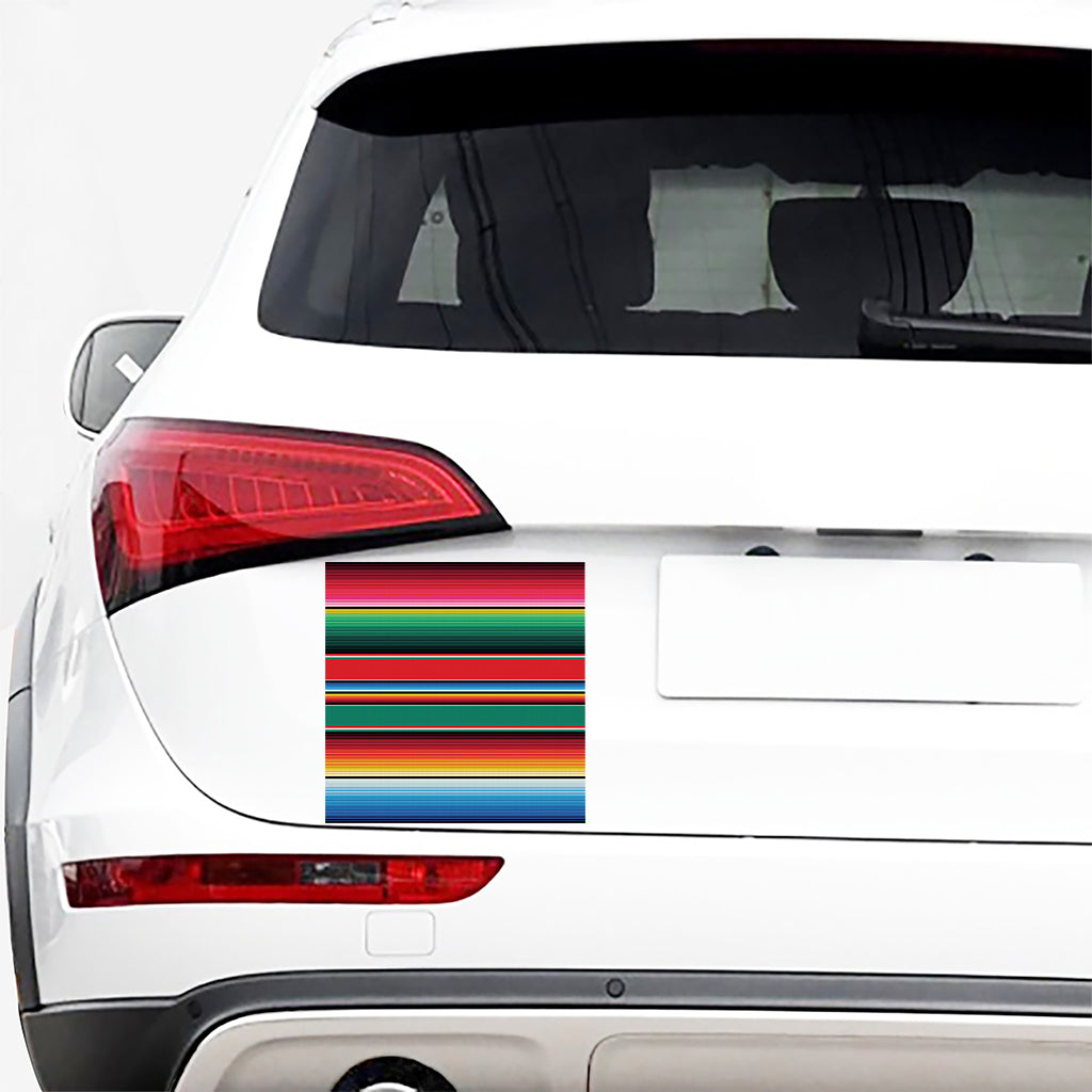 Colorful Mexican Blanket Pattern Print Car Sticker