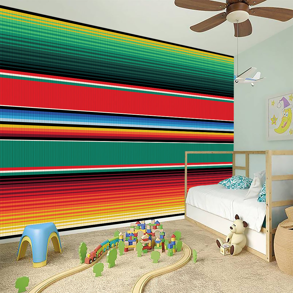 Colorful Mexican Blanket Pattern Print Wall Sticker