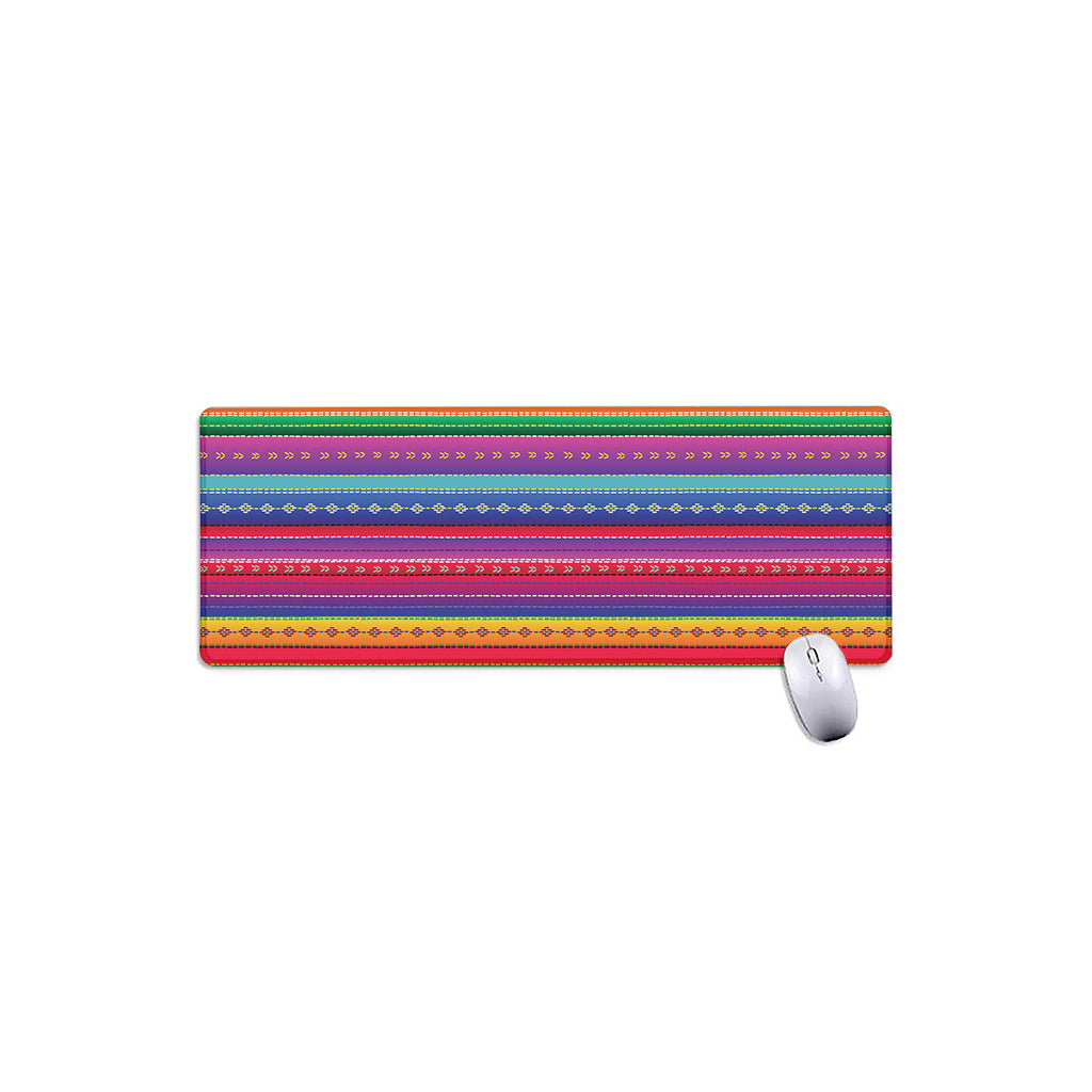 Colorful Mexican Serape Pattern Print Extended Mouse Pad