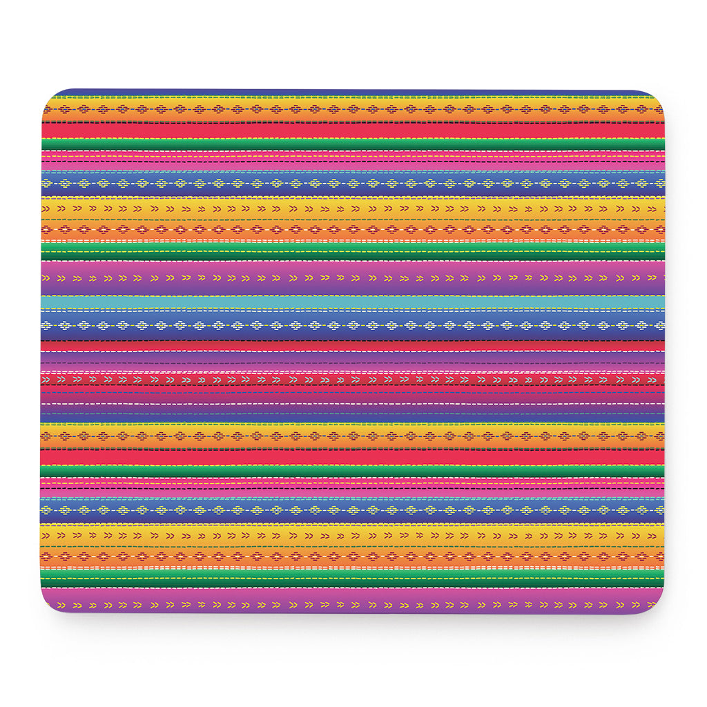 Colorful Mexican Serape Pattern Print Mouse Pad