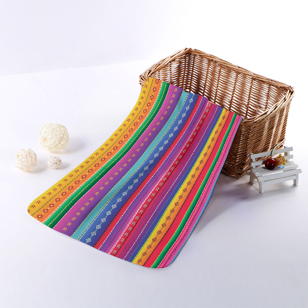 Colorful Mexican Serape Pattern Print Towel