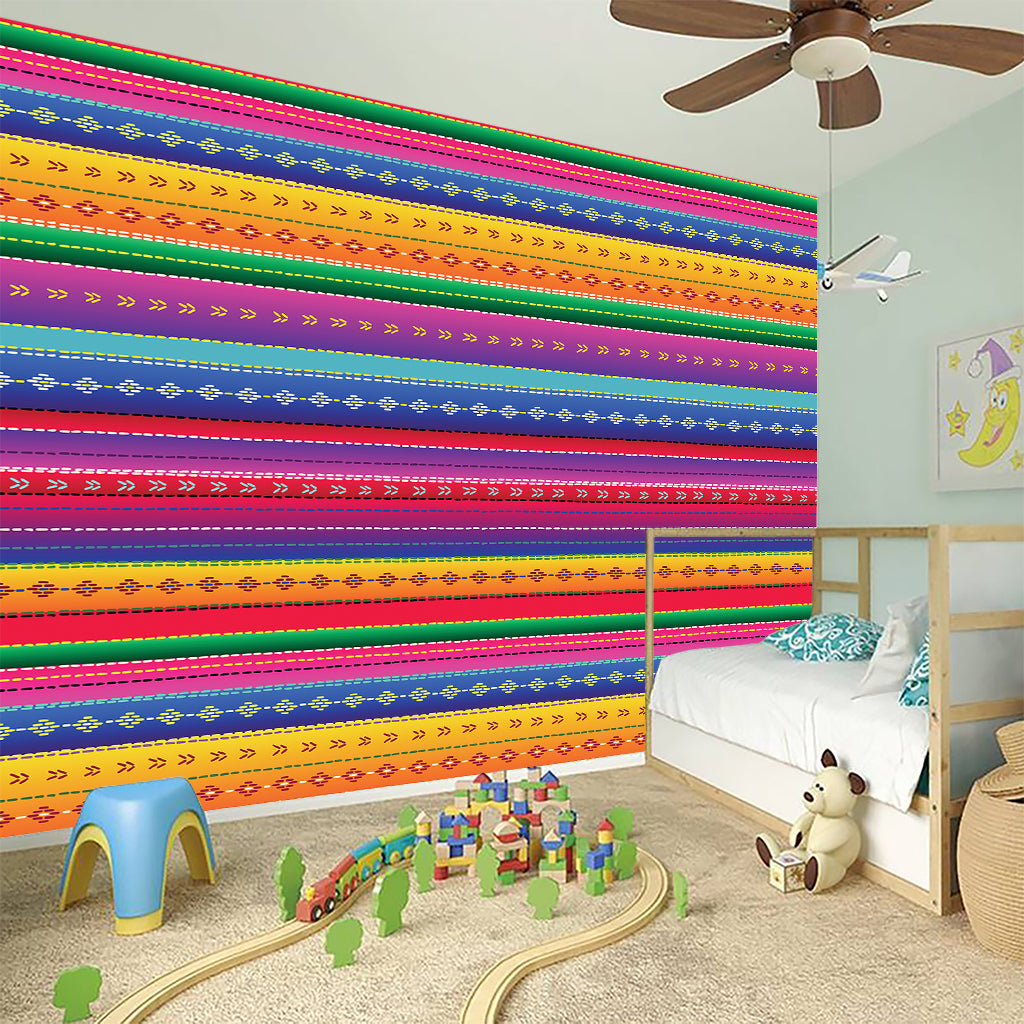 Colorful Mexican Serape Pattern Print Wall Sticker