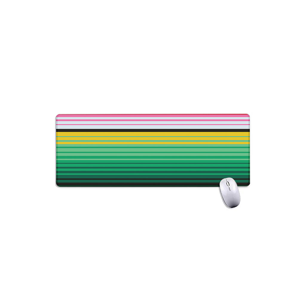 Colorful Mexican Serape Stripe Print Extended Mouse Pad