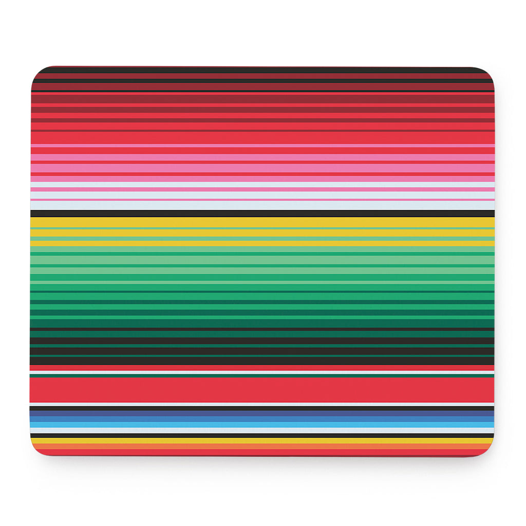 Colorful Mexican Serape Stripe Print Mouse Pad