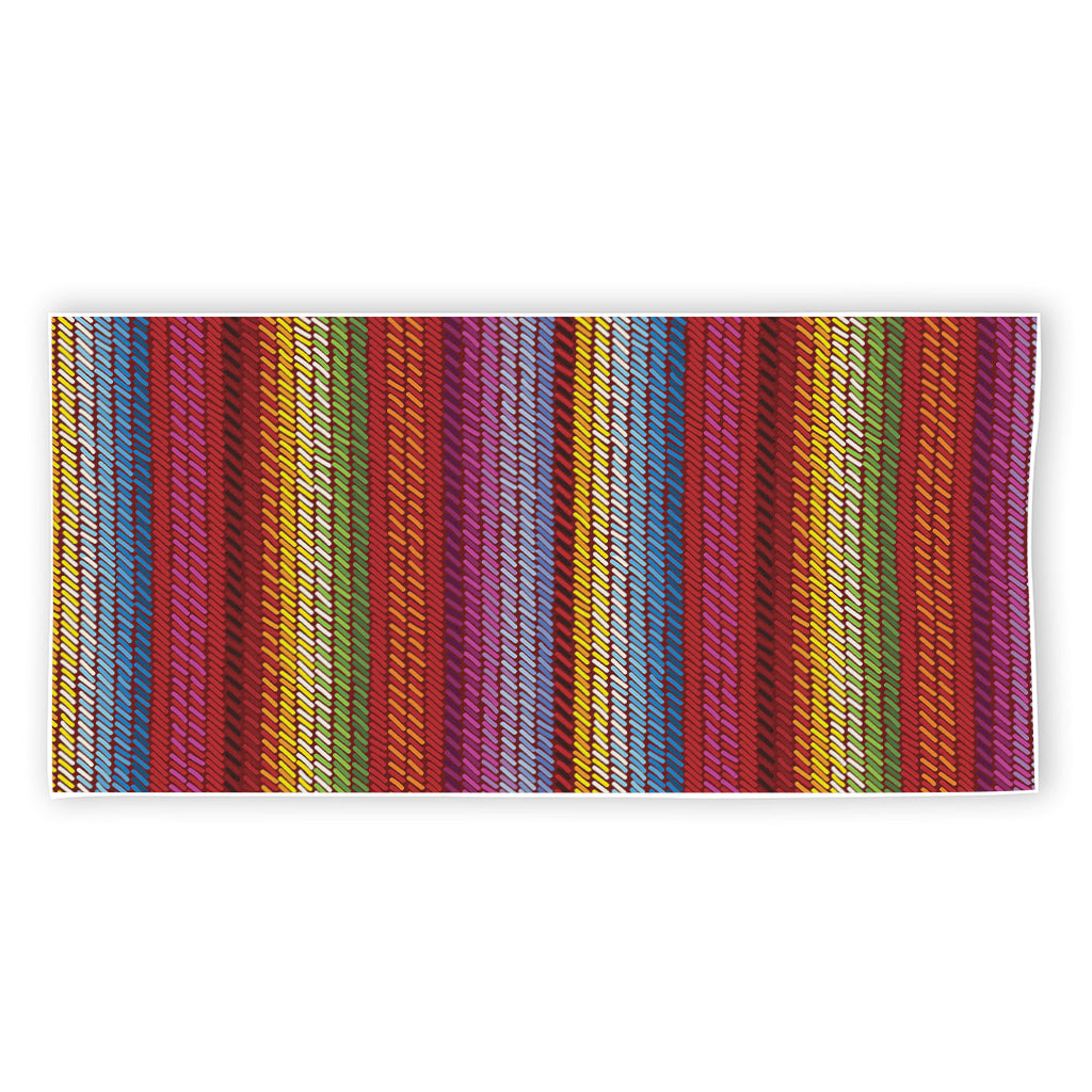 Colorful Mexican Woven Pattern Print Beach Towel