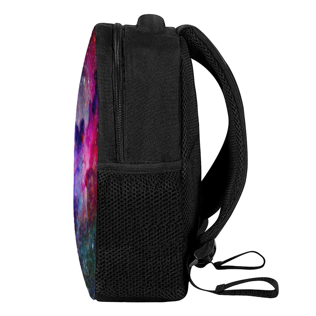 Colorful Nebula Galaxy Space Print Casual Backpack