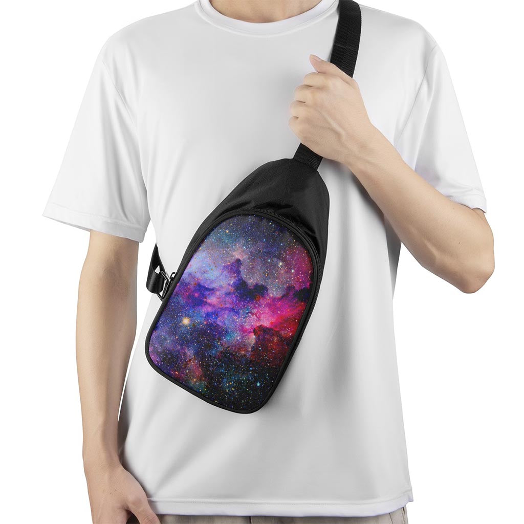 Colorful Nebula Galaxy Space Print Chest Bag