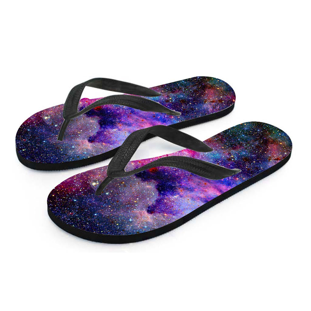 Colorful Nebula Galaxy Space Print Flip Flops