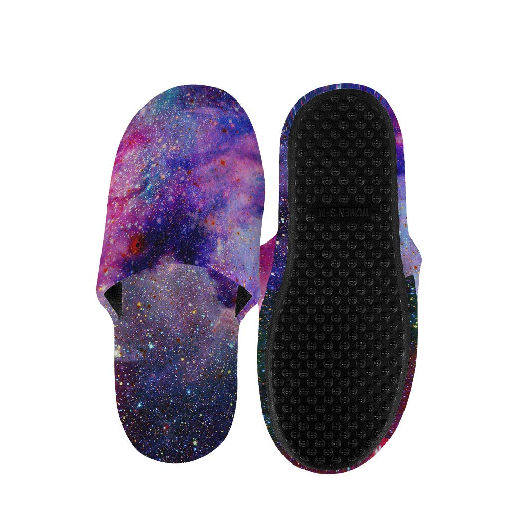 Colorful Nebula Galaxy Space Print Slippers