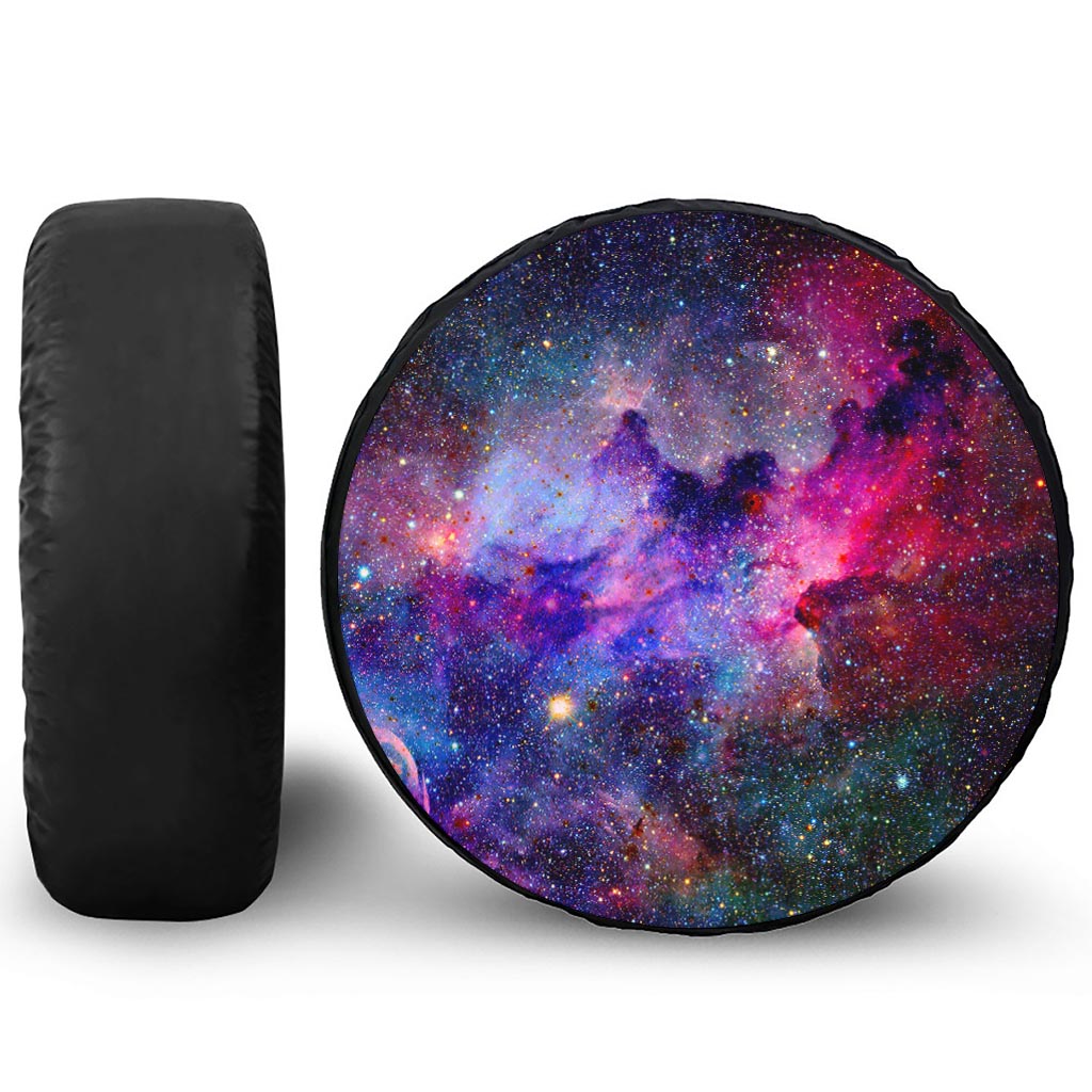 Colorful Nebula Galaxy Space Print Tire Cover