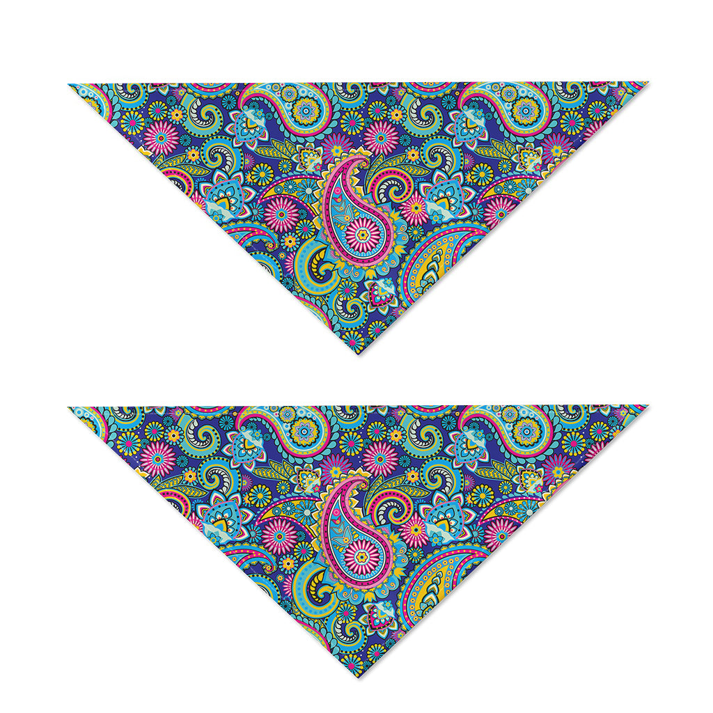 Colorful Paisley Pattern Print Dog Bandana
