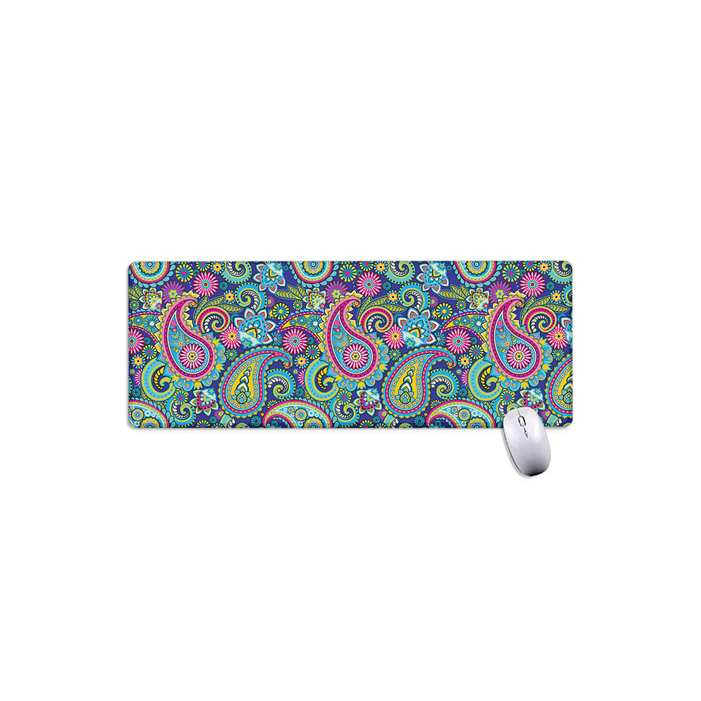Colorful Paisley Pattern Print Extended Mouse Pad