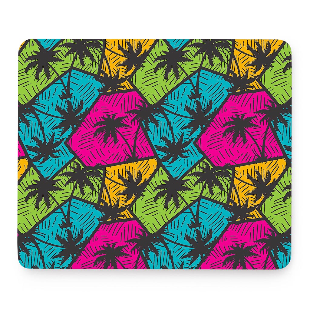 Colorful Palm Tree Pattern Print Mouse Pad